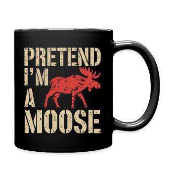 Moose love with wit - Full Colour Mug - black - Right