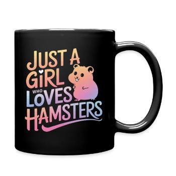 Hamster - Tasse einfarbig - Schwarz - Rechts