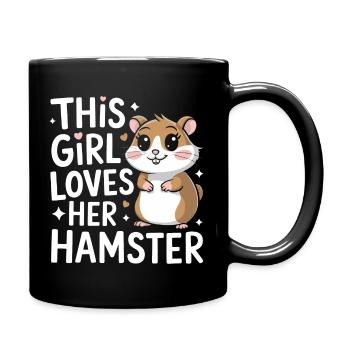 Hamster - Tasse einfarbig - Schwarz - Rechts