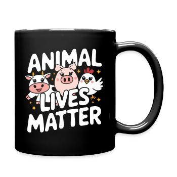 Végétarien Végétalien Végétarien Végétarien - Mug uni - noir - Droite