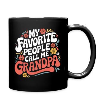 Papy Grand-père Famille Fête des pères - Mug uni - noir - Droite