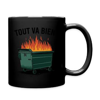 Tout va bien ! - Mug uni - noir - Droite