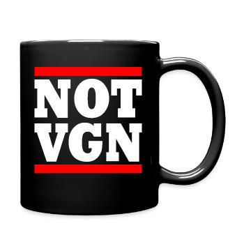 Not vegan - Tasse einfarbig - Schwarz - Rechts