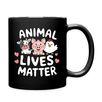 Végétarien Végétalien Végétarien Végétarien - Mug uni - noir - Droite