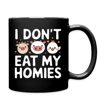 Végétarien Végétalien Végétarien Végétarien - Mug uni - noir - Droite