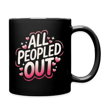 Introvert, antisocial, introvert - Full Colour Mug - black - Right