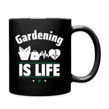Gardening is life - Full Colour Mug - black - Right