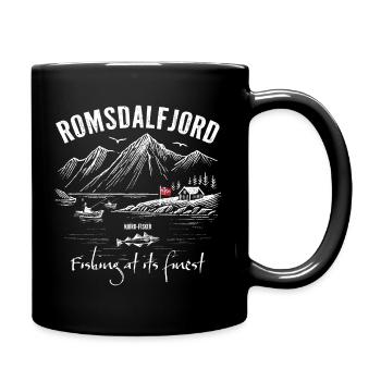 Fishing at its finest - Romsdalfjord - Norway - Tasse einfarbig - Schwarz - Rechts