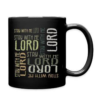 Reste avec moi Seigneur - Mug uni - noir - Droite