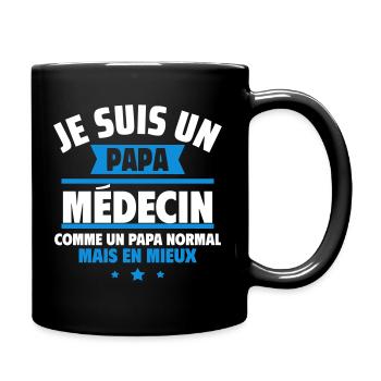 papa médecin : cadeau fête des pères - Mug uni - noir - Droite