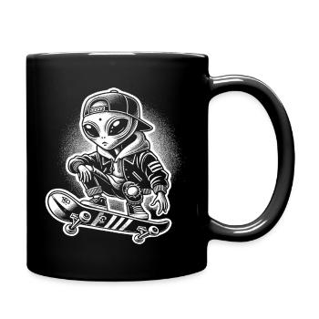 Skateboard - Full Colour Mug - black - Right