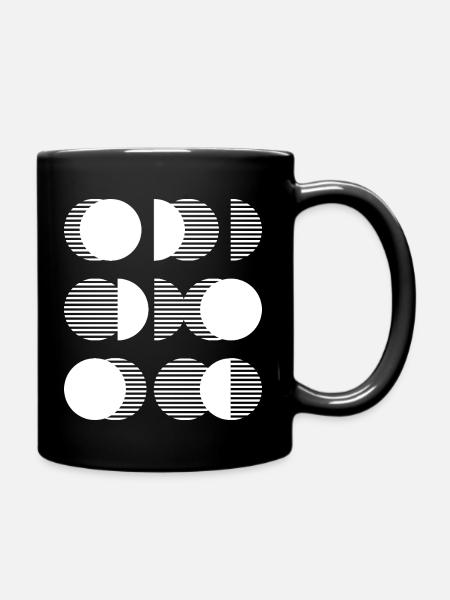 Gestaltung von Kreisen - Tasse einfarbig - Schwarz