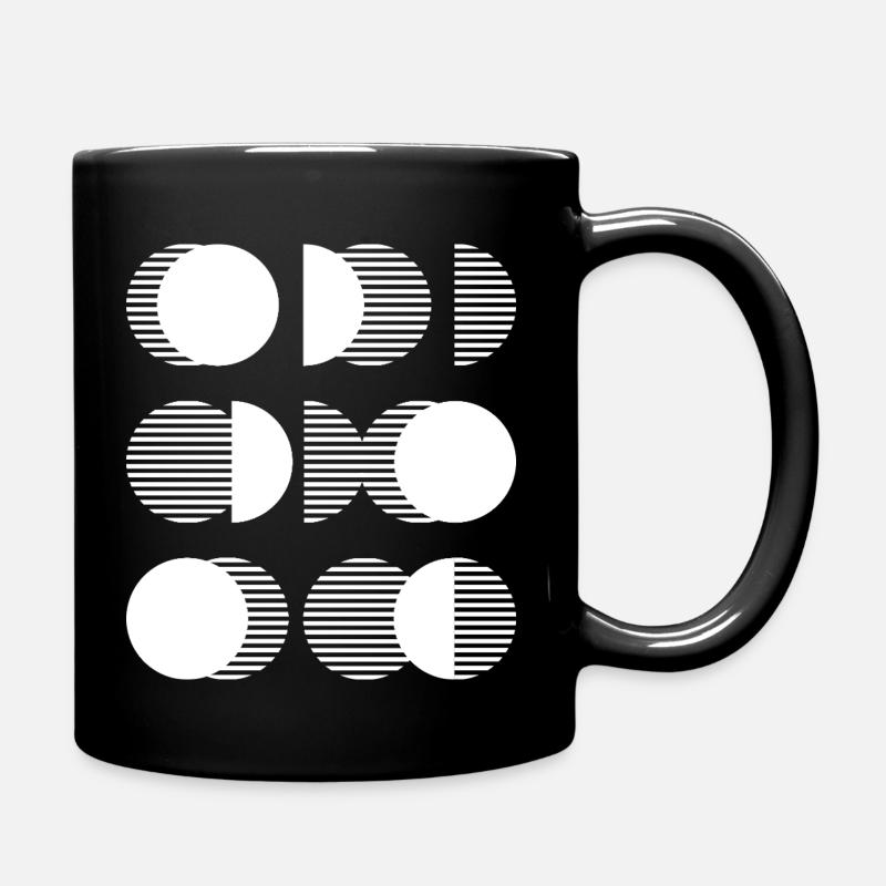 Gestaltung von Kreisen - Tasse einfarbig - Schwarz