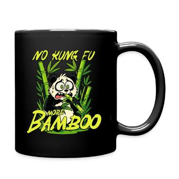 Kein Kung Fu, mehr Bambus - Tasse einfarbig - Schwarz - Rechts