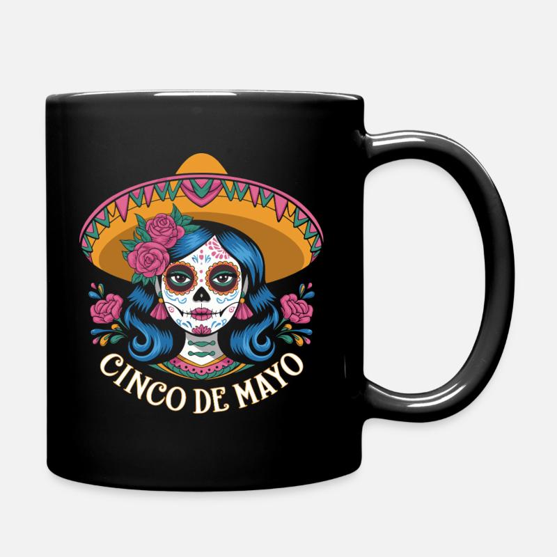 Cinco de Mayo Sugar Skull Mexican Fiesta - Mug uni - noir