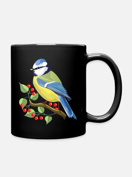 blau - Tasse einfarbig - Schwarz