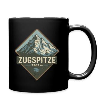 Zugspitze Bergsteiger Vintage Badge 2962m Alpen - Tasse einfarbig - Schwarz - Rechts