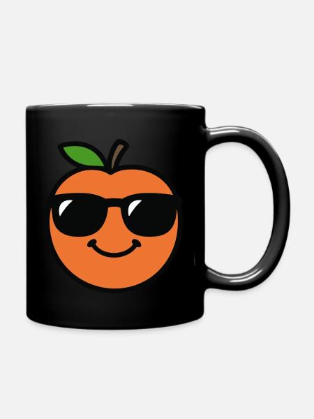 Orangenkopf - Tasse einfarbig - Schwarz