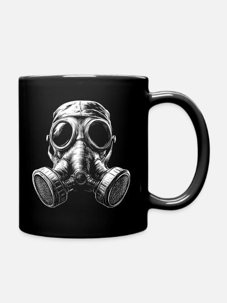 Masque à gaz - Sombre et impressionnant - Mug uni - noir