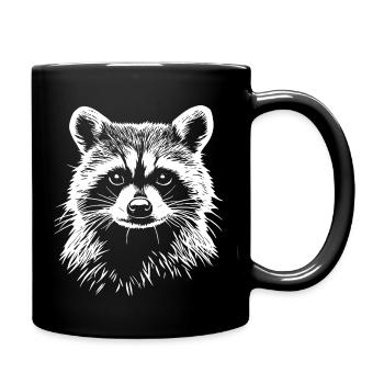 Raccoon - Full Colour Mug - black - Right