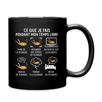 faire de la plongée - Mug uni - noir - Droite