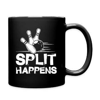 Bowling Split Happens - Full Colour Mug - black - Right
