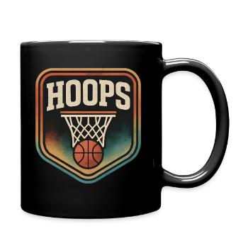 Hoops Basketball Sport Geschenkidee BBall - Tasse einfarbig - Schwarz - Rechts