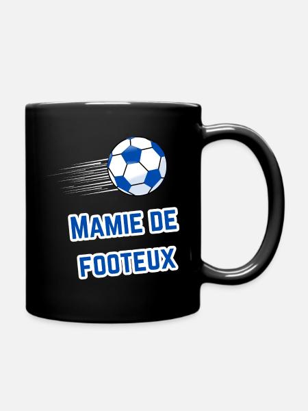 Tee-Shirt Mamie Supporter Footeux - Mug uni - noir