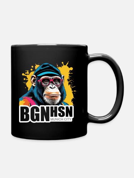 Bogenhausen - weil´s Deine Hood ist! - Tasse einfarbig - Schwarz