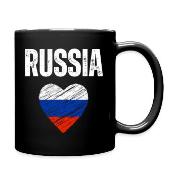 J’adore la Russie, drapeau russe - Mug uni - noir - Droite