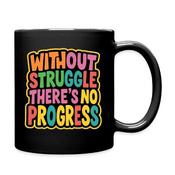 Pas de lutte, pas de progrès - Mug uni - noir - Droite