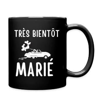 Bald heiraten - Tasse einfarbig - Schwarz - Rechts