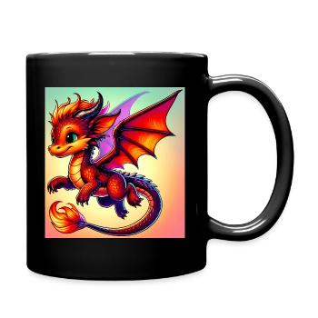 dragon - Full Colour Mug - black - Right