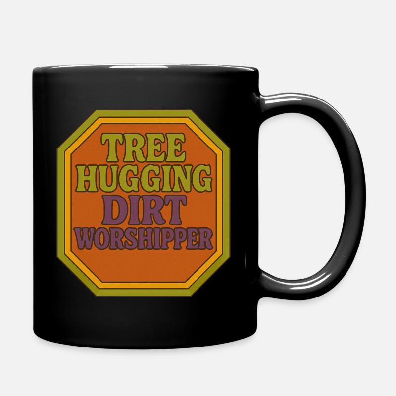 Baumumarmender Drecksanbeter Abzeichen - Tasse einfarbig - Schwarz