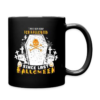Halloween-Fan seit letztem Halloween - Tasse einfarbig - Schwarz - Rechts