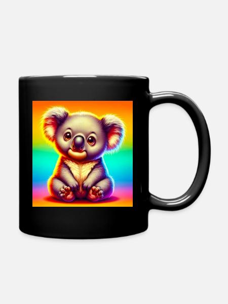 Koala - Tasse einfarbig - Schwarz