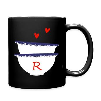 Lettre r bols breton - Mug uni - noir - Droite