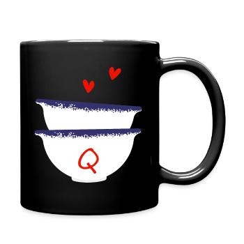 Lettre q bols breton - Mug uni - noir - Droite