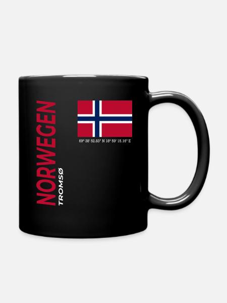 Tromsø  - Tasse einfarbig - Schwarz