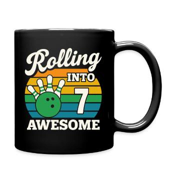 Retro Bowling inspiré du 7e anniversaire Design - Mug uni - noir - Droite