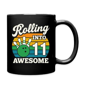 T-shirt de célébration de bowling rétro 11 - Mug uni - noir - Droite