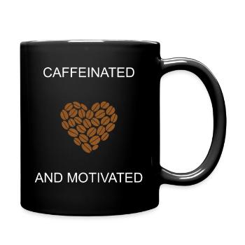 Caffeinated And Motivated Daily Productivity Drive - Full Colour Mug - black - Right