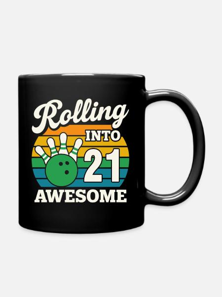 Bowling Snake Année 2021 T-Shirt Design - Mug uni - noir