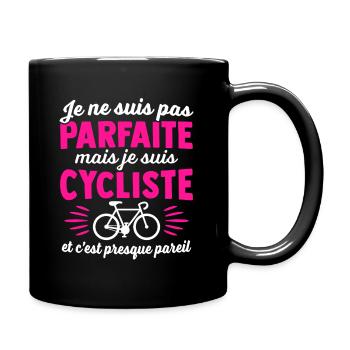 Ich bin Radfahrer und es ist fast dasselbe - Tasse einfarbig - Schwarz - Rechts