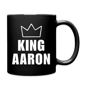 King Aaron Gorilla Shirt – Name beginnt mit A - Tasse einfarbig - Schwarz - Rechts