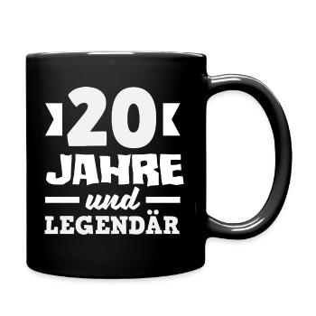Lustiges Geschenk Zum 20. Geburtstag - Tasse einfarbig - Schwarz - Rechts
