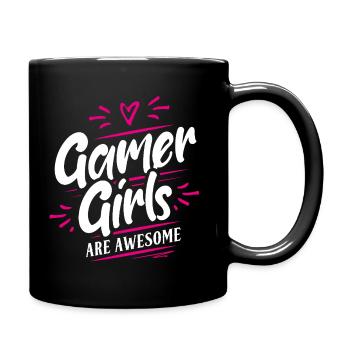 Gamer Girls are awesome - Zockerin Gaming Mädchen - Tasse einfarbig - Schwarz - Rechts