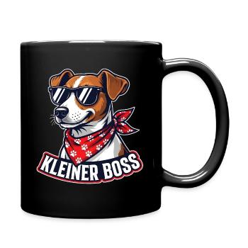 Jack Russell with sunglasses motif - Full Colour Mug - black - Right