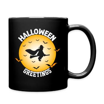 Halloween Sorcière Vol Silhouette Design - Mug uni - noir - Droite