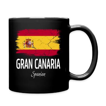 Gran Canaria - Tasse einfarbig - Schwarz - Rechts